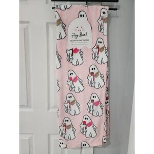 Viral Hey Boo! Halloween Ghost Stanley Tumbler Crossbody Plush Throw Blanket NWT